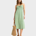Womens Rosie Skies Slub Midi Dress