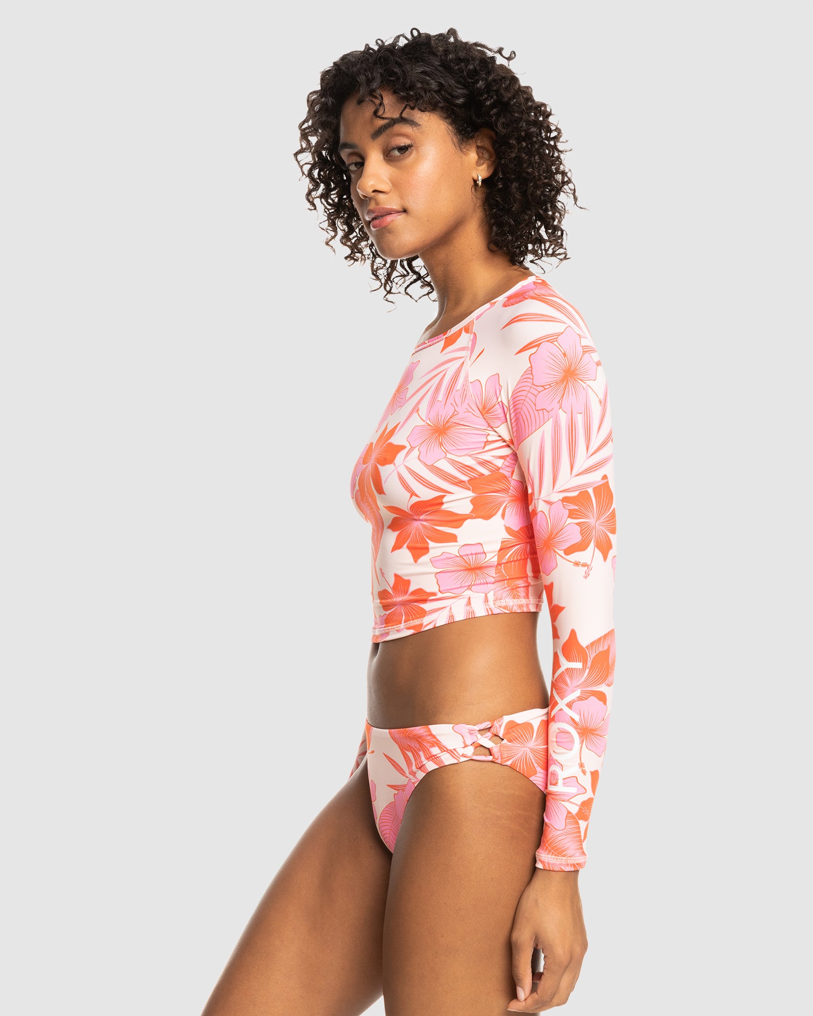 Womens Crop Top Ls Lycra Rashguard