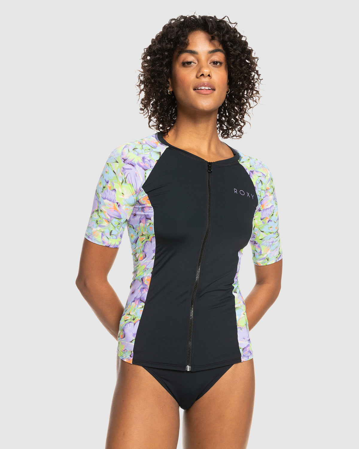 Womens New Ss Lycra Zipped Throught Rashguard