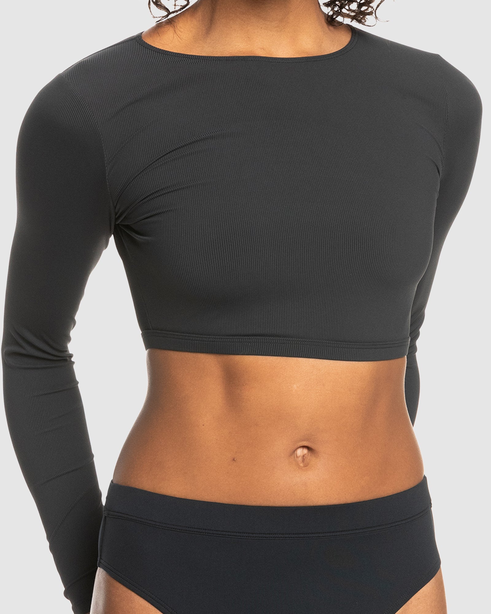 Womens Roxy Pro Nose Ride Crop Lycra Rashguard