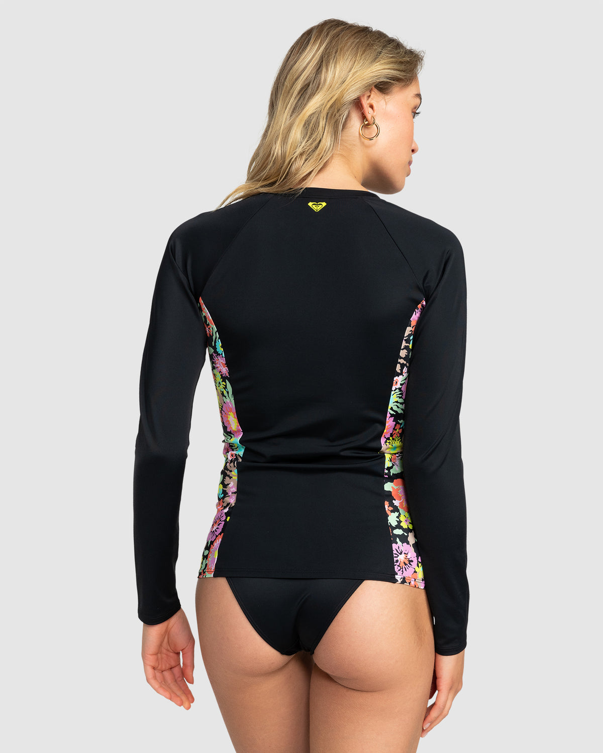 Womens Roxy Active Pt Ls Zipped Lycra Rashguard