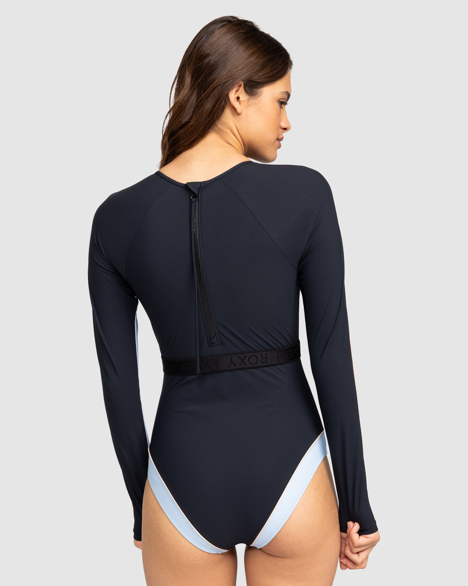 Womens Roxy Active Long Sleeve One Piece Swimsuit