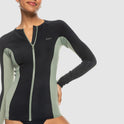 Womens Roxy Pro Wave Long Sleeve Zipped Rash Vest
