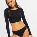 Womens Roxy Pro Nose Ride Long Sleeve Crop Surf Top