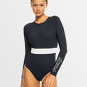 Womens Roxy Active Long Sleeve One Piece Swimsuit