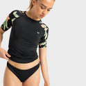 Womens Short Sleeve Lycra Printed Rash Vest