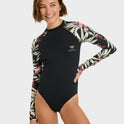 Womens Basix Mix Onesie Long Sleeve Rash Vest