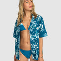 Womens Roxy Life Button Up Mai Tai Shirt