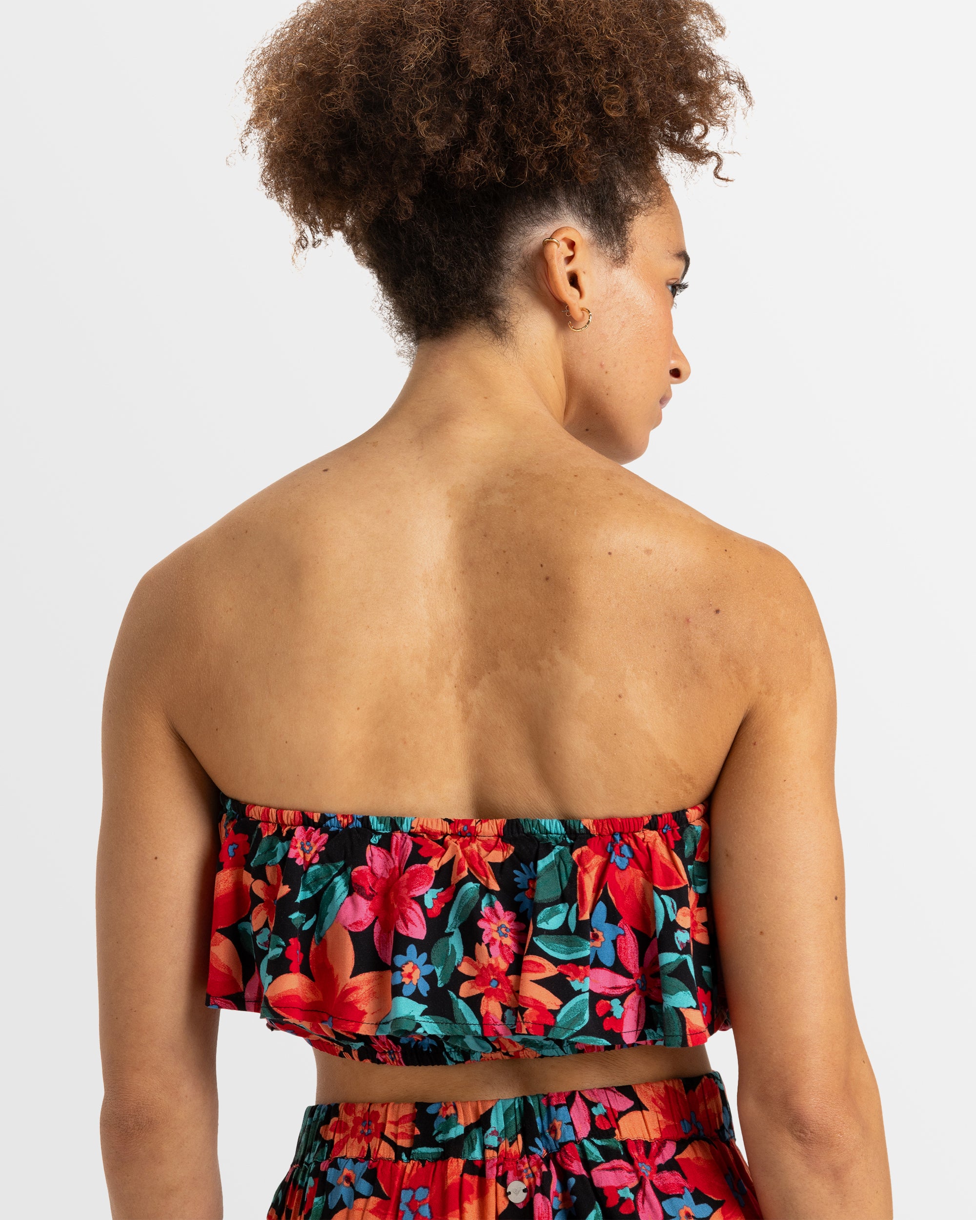 Womens Golden Tropic Printed Halter Top