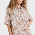 Womens Beachy Nostalgia Slub Short Sleeve Shirt