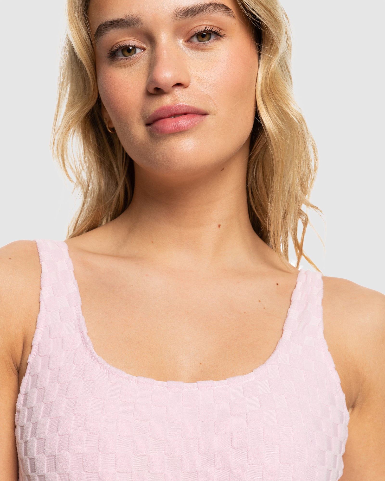 Womens Happy Terry One Piece Swimsuit