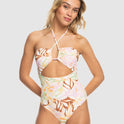 Womens Meadow Flowers Fashion One Piece Swimsuit