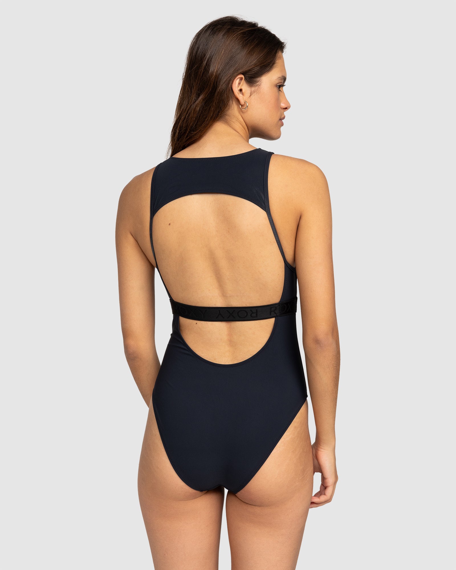 Womens Roxy Active High Leg One Piece Swimsuit