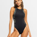 Womens Roxy Pro Wave One Piece Swimsuit