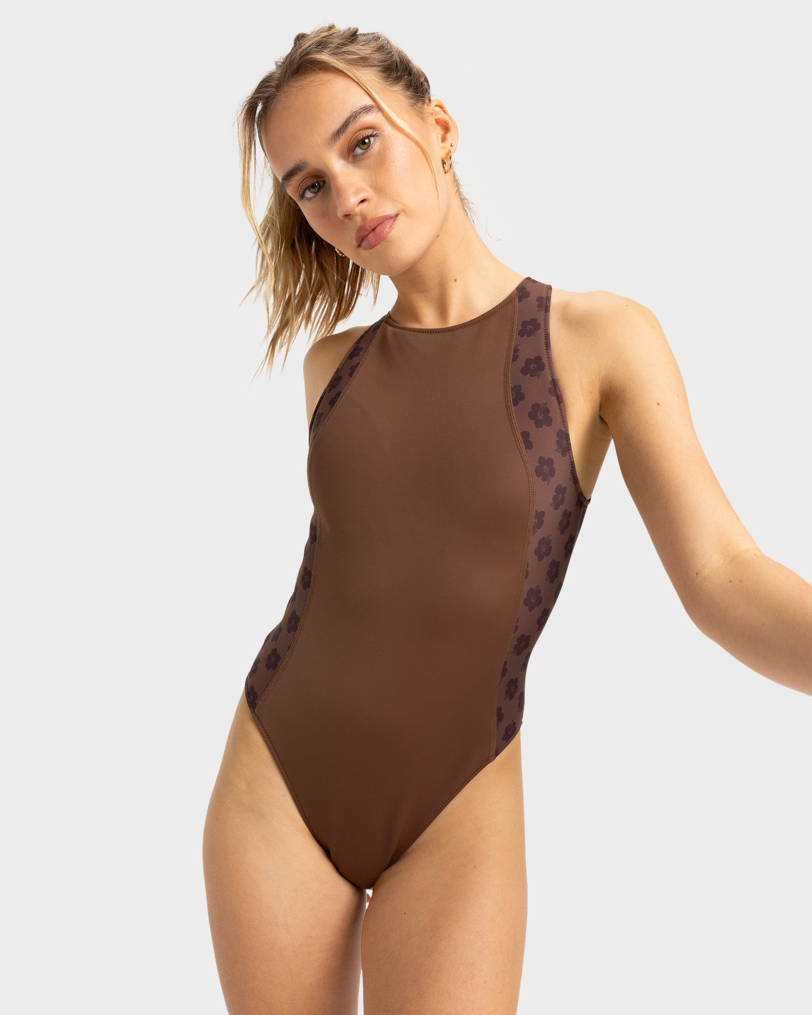 Womens Roxy Pro Wave One Piece Swimsuit