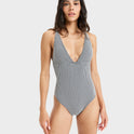 Womens Gingham One Piece Swimsuit