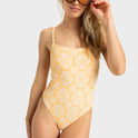 Womens Tropical Tile One Piece Swimsuit