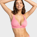 Womens Rib Roxy Love The Roller Bikini Top
