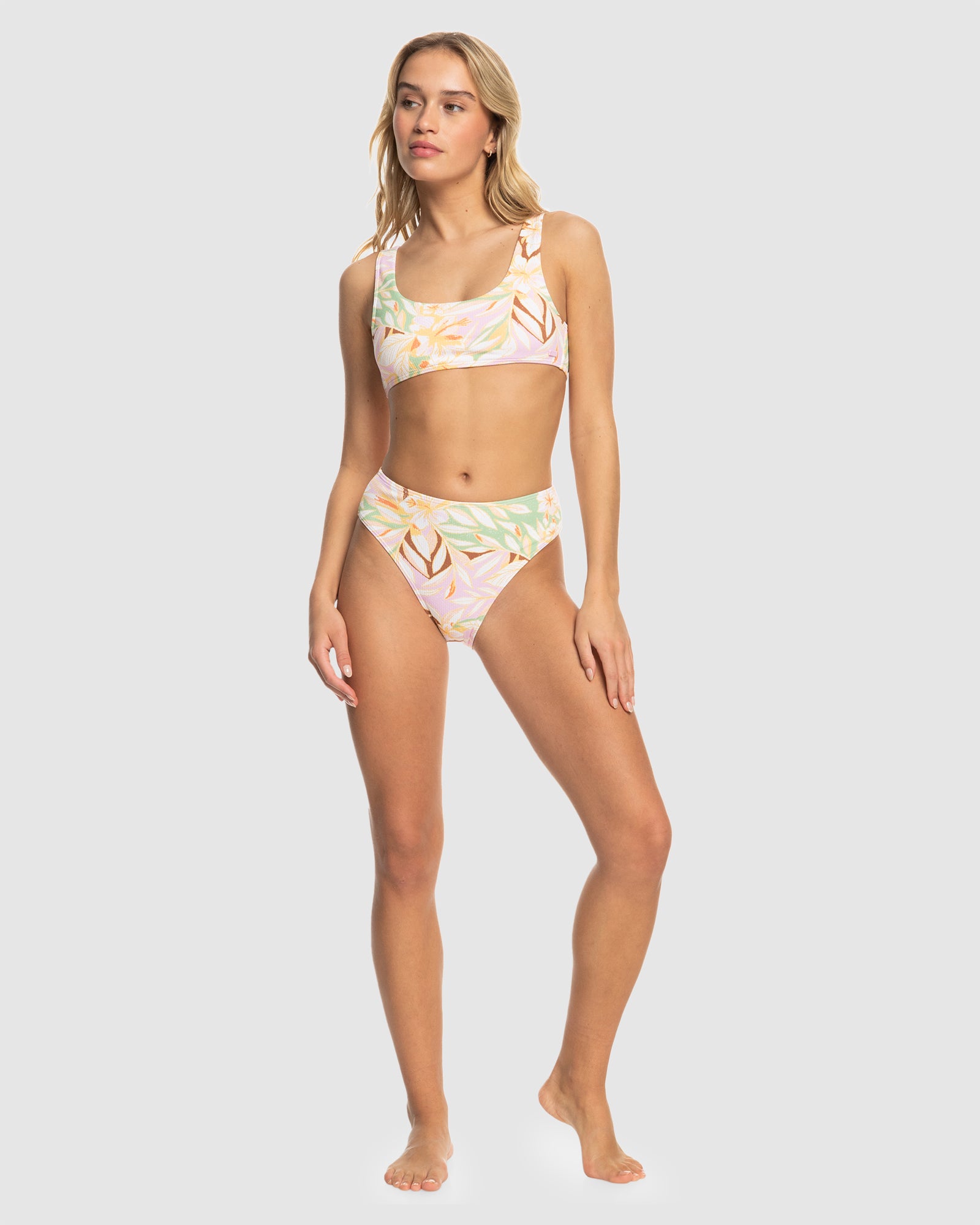 Womens Meadow Flowers Bralette Bikini Top