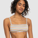 Womens Wavy Stripe Bralette Bikini Top