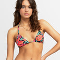Womens Printed Beach Classics Tri Bikini Top