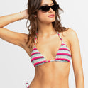 Womens Paraiso Stripe Tri Bikini Top