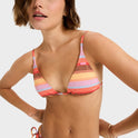 Womens Stripe Bralette Bikini Top