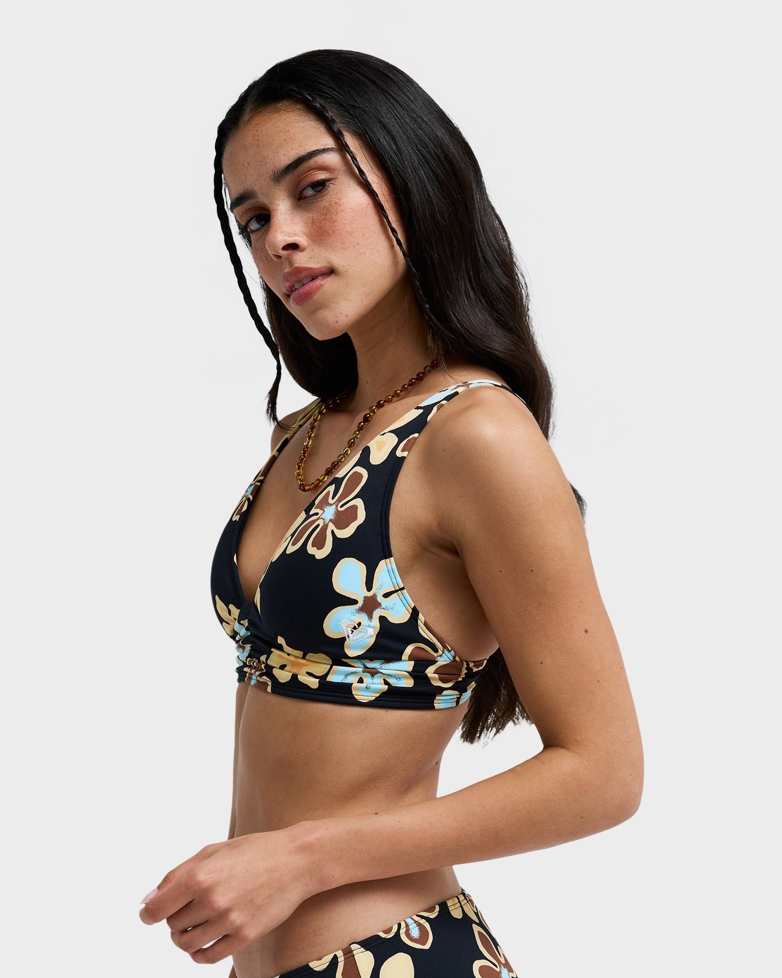 Womens Nostalgic Feel Elongated Tri Bikini Top