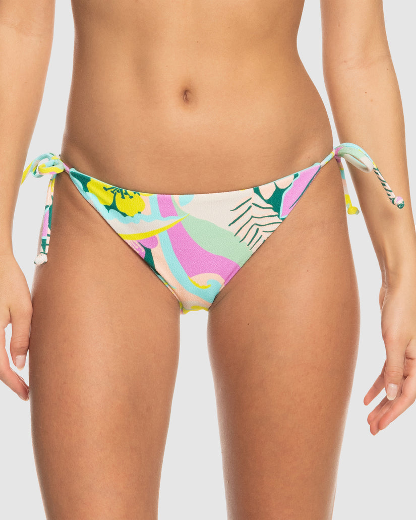 Womens Rave Wave Cheeky Tie Side Bikini Bottom