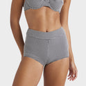Womens Gingham Shorty Bikini Bottom