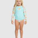 Girls Hawaiian Spirit Ls Lycra Set Rashguard
