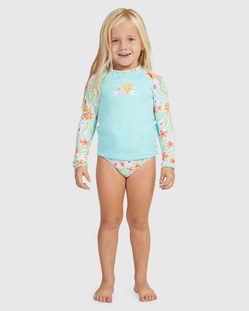Girls Hawaiian Spirit Ls Lycra Set Rashguard