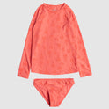 Girls 2-7 Palm Tree Lycra Set Long Sleeve Rash Vest