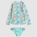 Girls 2-7 Beach Bay Lycra Set Long Sleeve Rash Vest