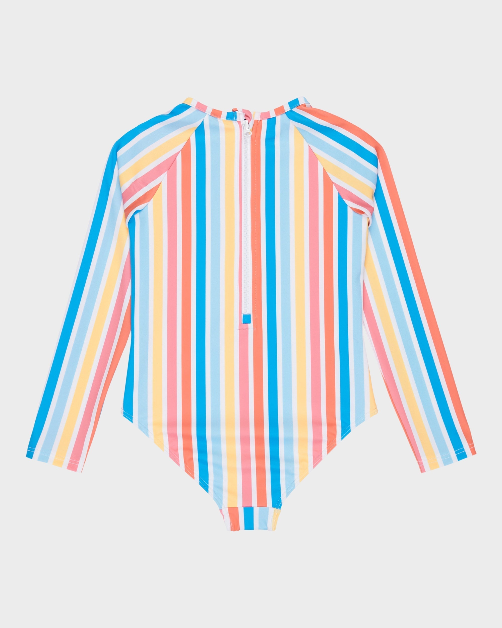 Girls 8-16 Holly Stripe Long Sleeve Onesie Rash Vest