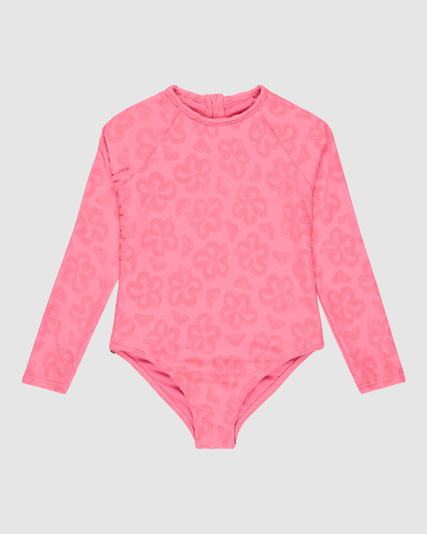 Girls 8-16 Flip Flower Long Sleeve Rash Vest