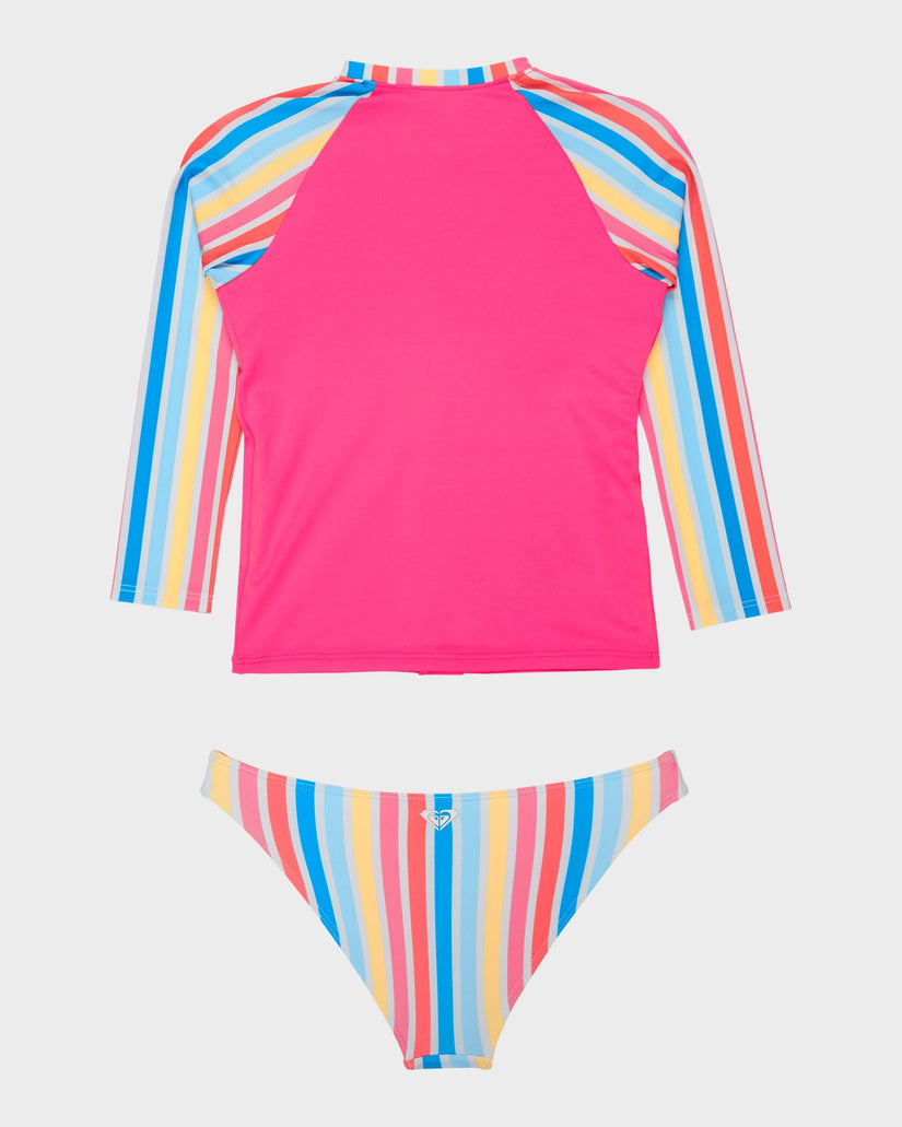 Girls 8-16 Holy Stripe Long Sleeve Rash Vest