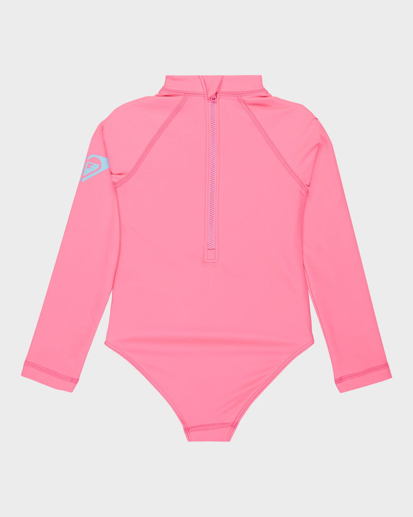 Girls 8-16 Heater Long Sleeve Onesie Rash Vest