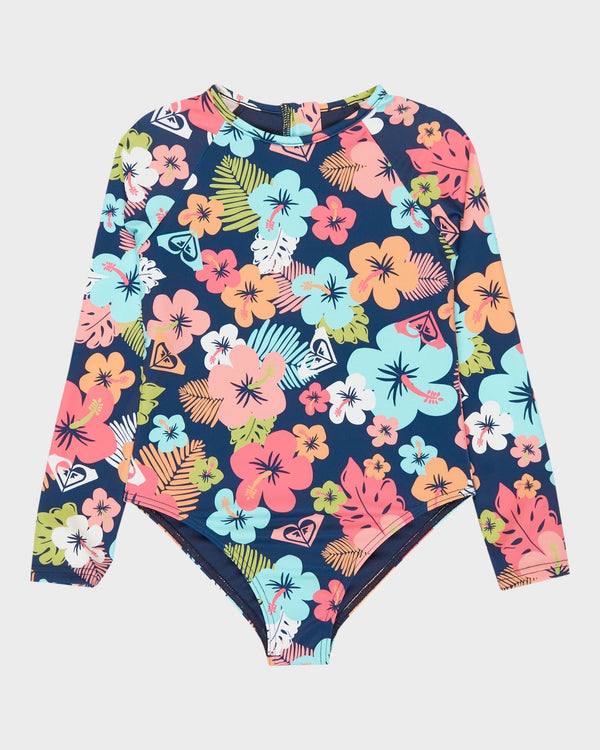 Girls 2-7 Morning Flower One Piece Rash Vest