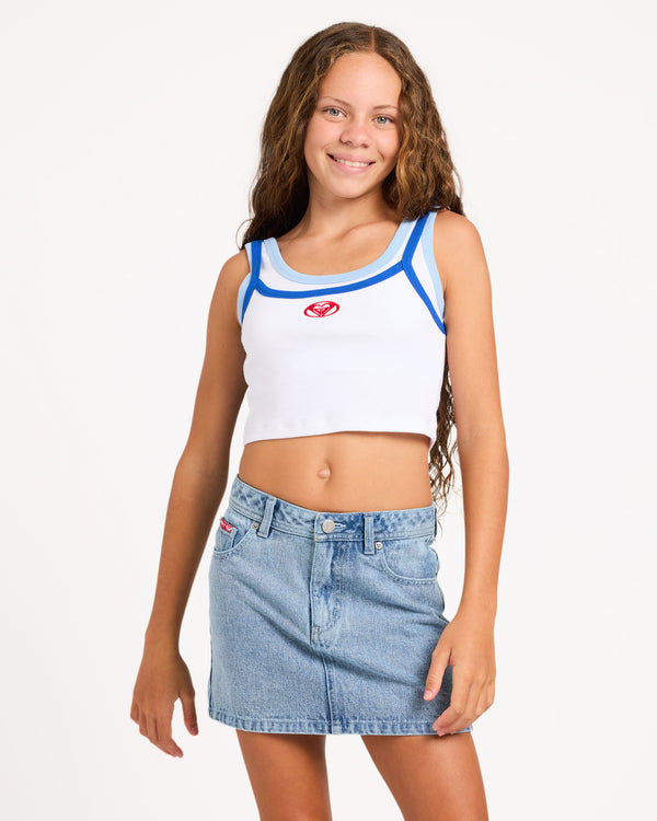 Girls 8-16 Backslider Denim Mini Skirt
