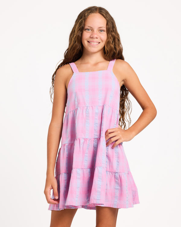 Girls 8-16 Phoebe Check Mini Dress