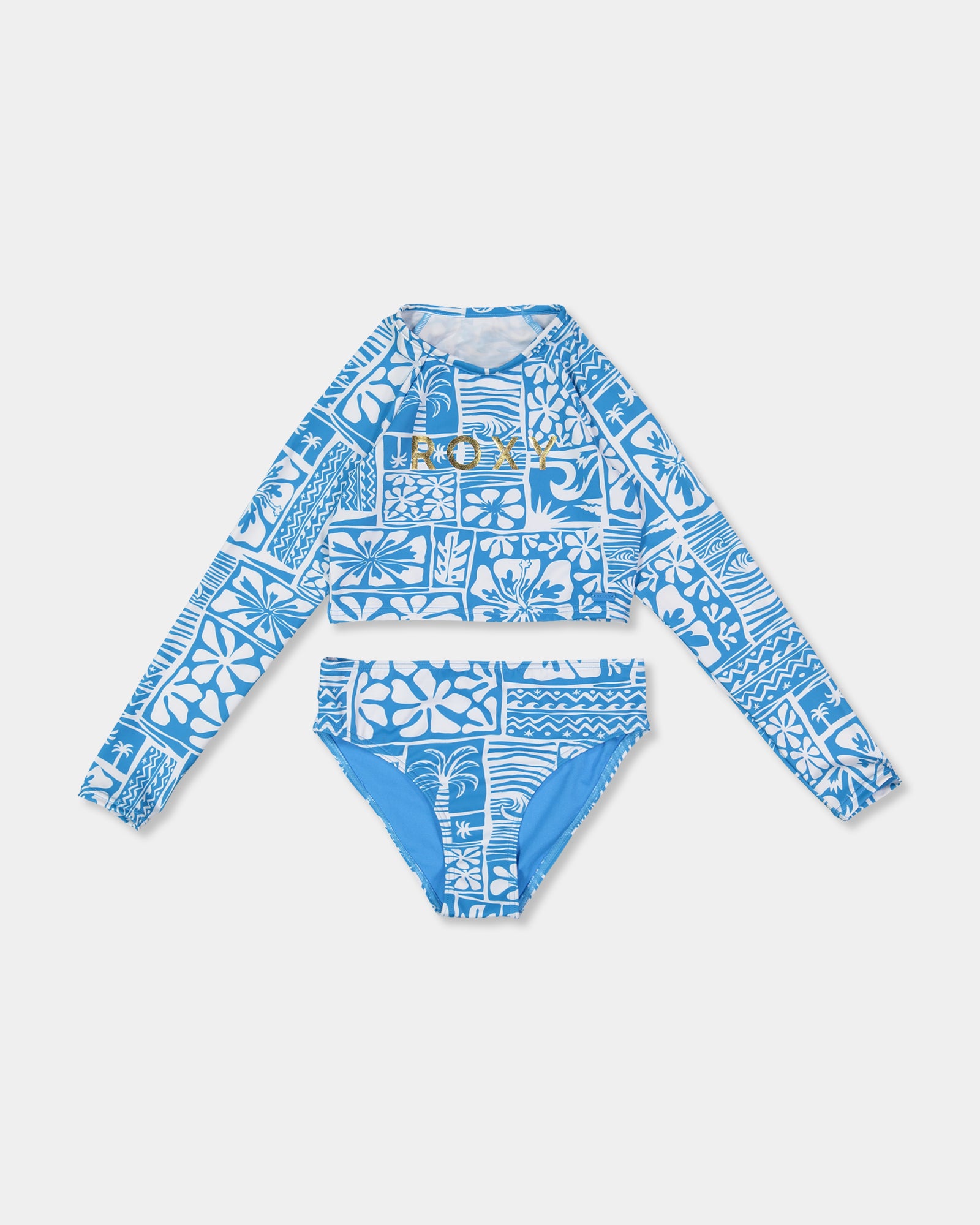 Girls 8-16 Surfenirs Crop Long Sleeve Rash Vest