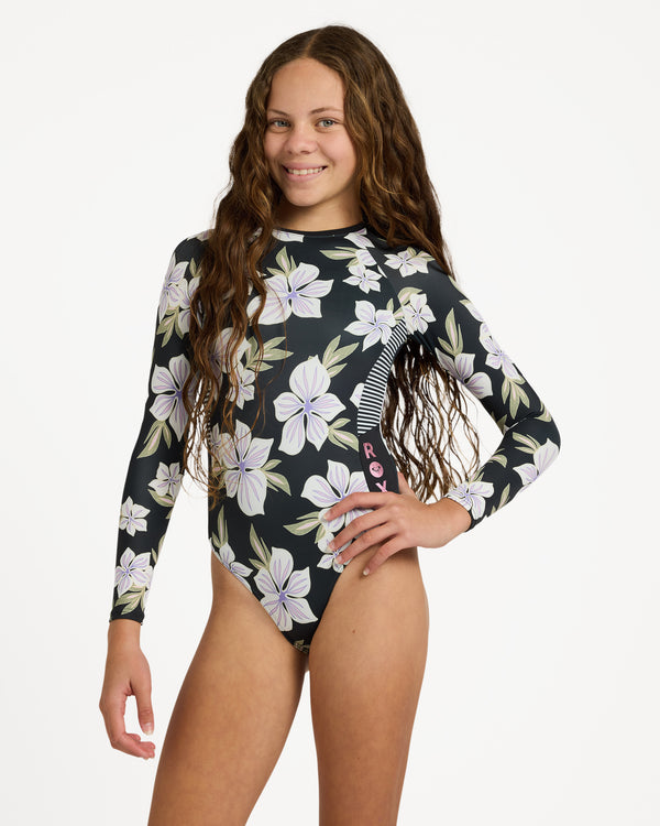 Girls 8-16 Of The Pacific Long Sleeve One Piece Swimsuit