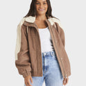 Womens Duo Corduroy Bomber Jacket