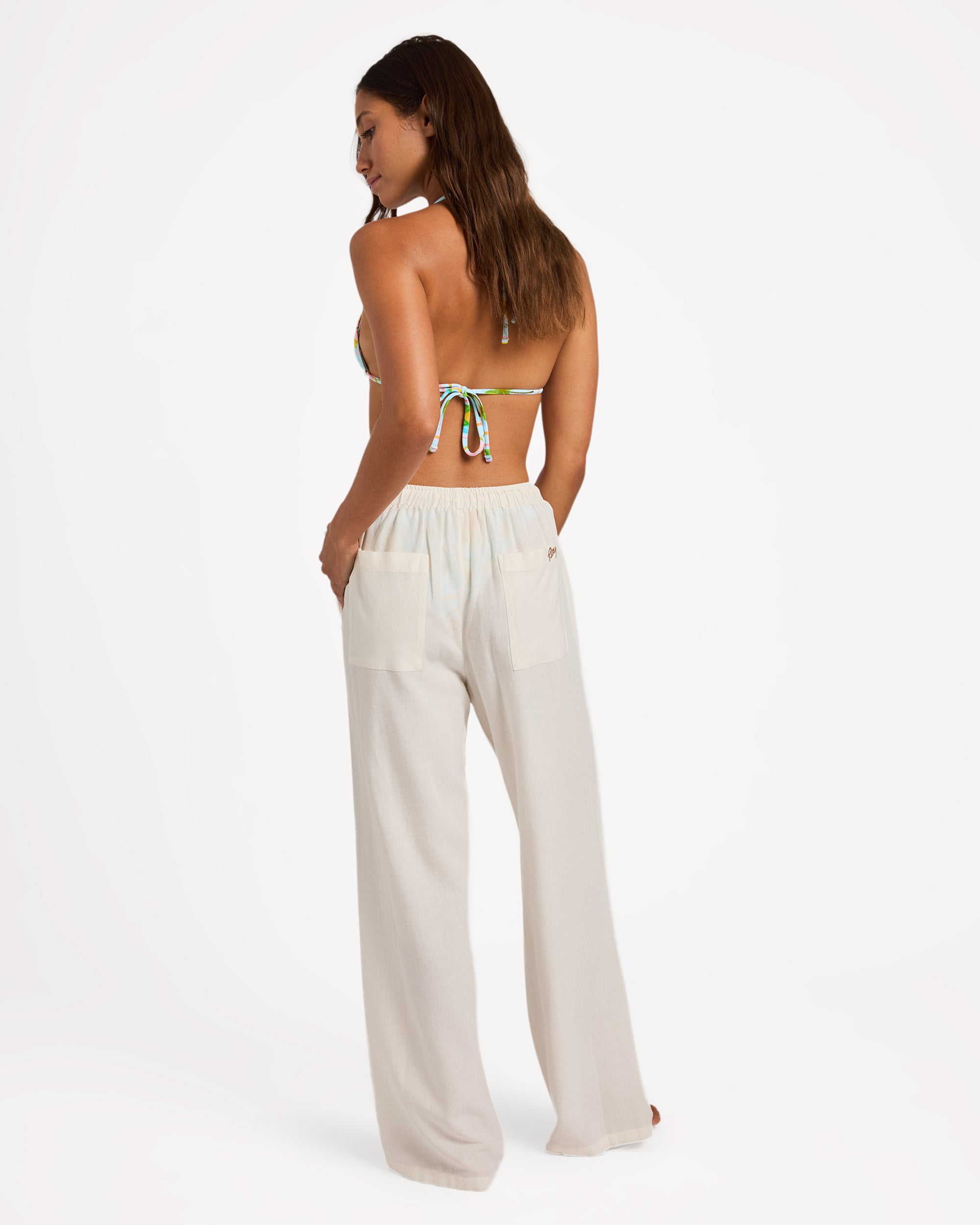 Womens Hibiscus Beach Pants