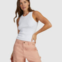 Womens Picnic Strappy Knit Vest Top