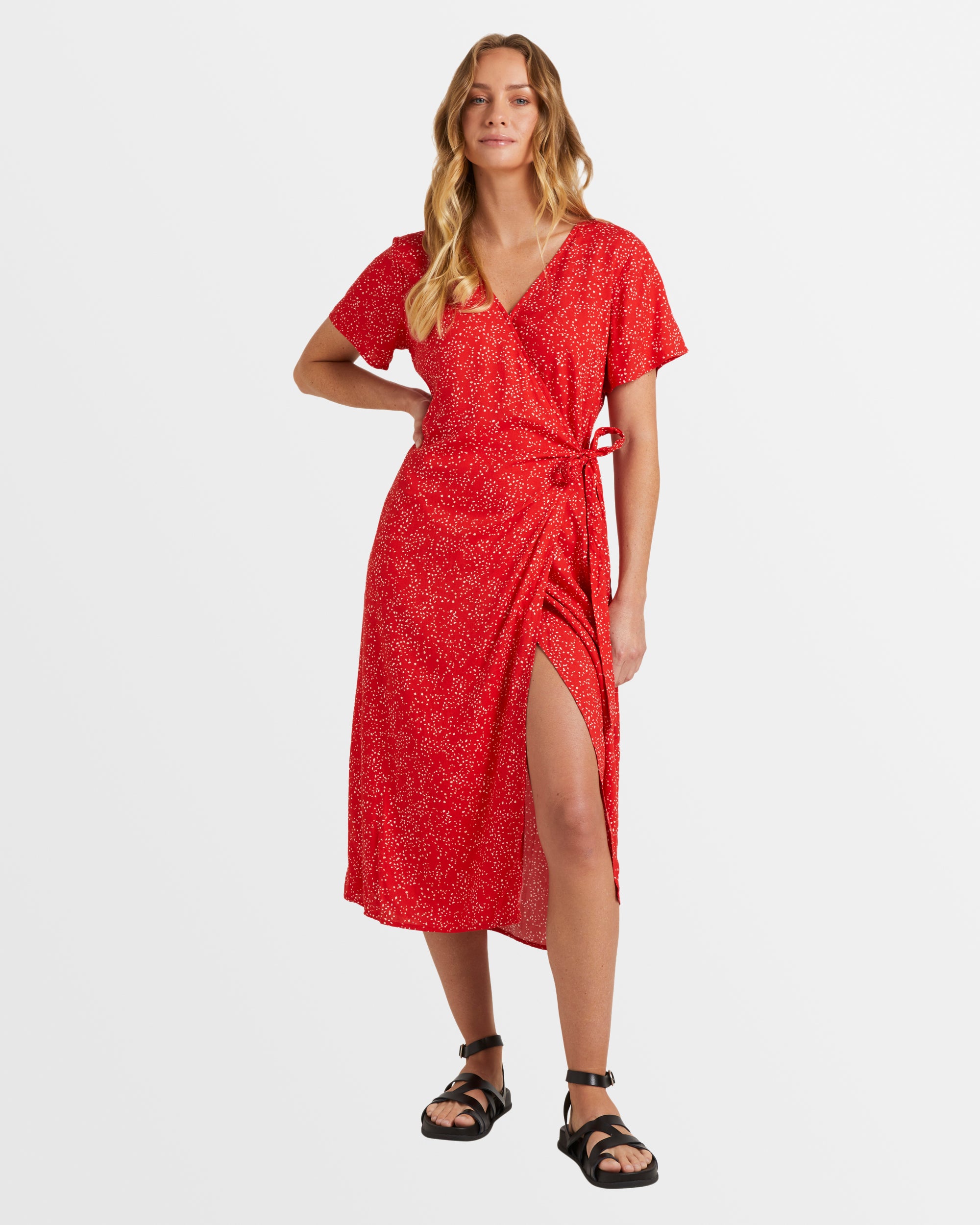 Womens Indigo Sand Wrap Dress