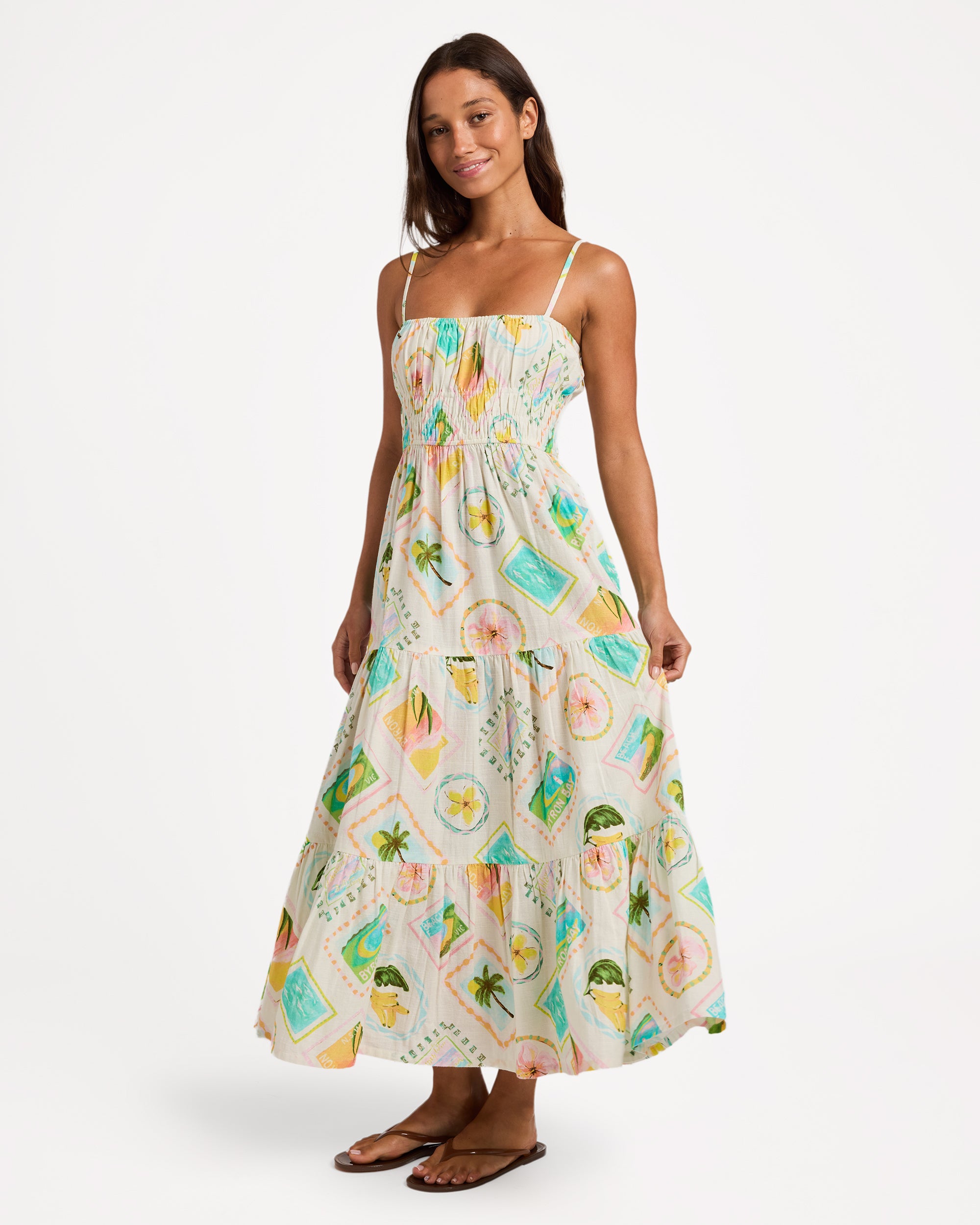 Womens Postcards Maxi Dress