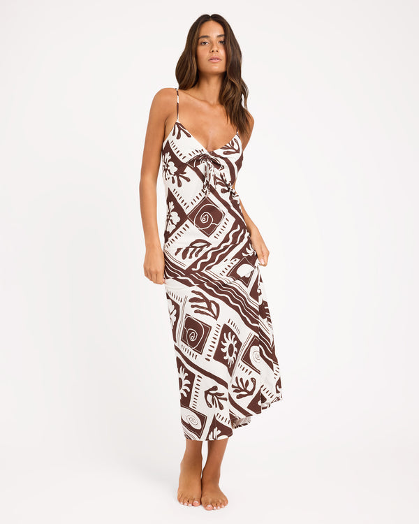 Womens Cowrie Maxi Slip Dress