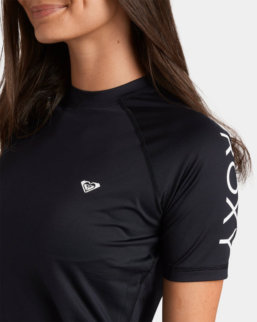 Womens Essential Short Sleeve Upf 50 Rash Vest - ANTHRACITE | Roxy